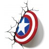 Marvel 3D LED lampa Captain America Shield