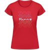 Dámske Tričko Gildan - Farebný nápis DOG Mama - Červená - M - Dámske
