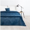 Mondo Italia Zamatový prehoz na posteľ Luiz4 modrý new Modrá 170x210 cm