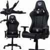 Herné kreslo TurboTools Masážne kreslo pre hráča Čierne TurboTools G901 umelá koža čierne