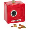 GOKI Plechová pokladnička: Trezor s kombinačním zámkem - červený
