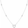 Beneto Nežný strieborný náhrdelník so srdiečkom AGS1040 / 47