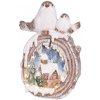 MagicHome Dekorácia Vtáčiky s domčekmi LED keramika 33,3x16,5x47 cm