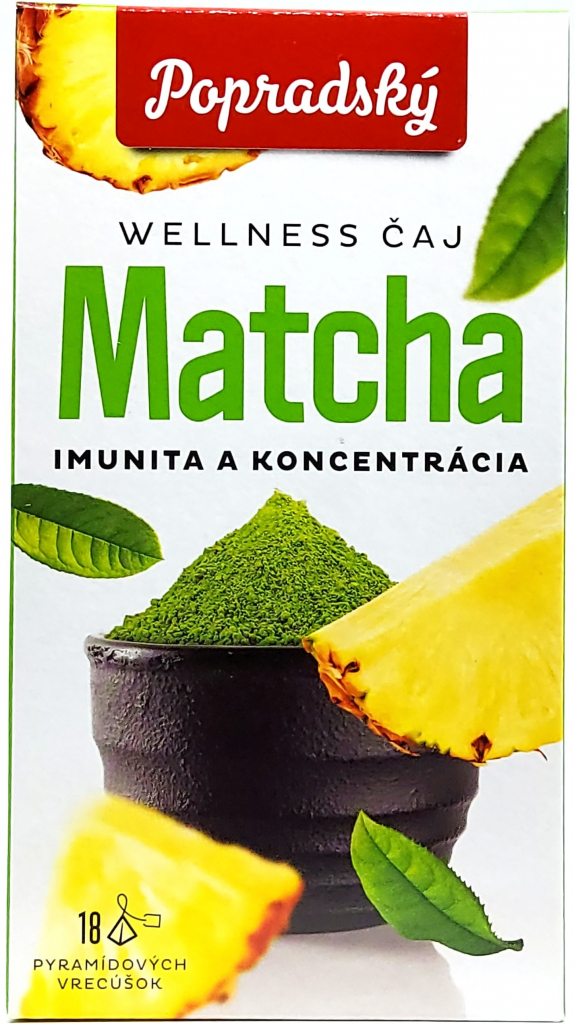 Popradský Wellness čaj zelený čaj a Matcha Imunita a koncentrácia 27 g