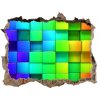 Díra 3D fototapeta nálepka Farebné boxy 95x64 cm