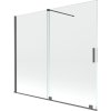 Mexen Velar sprchová zástená 2-krídlová posuvná 180 x 150 cm, transparentná, brúsená gun gray - 896-180-000-01-66
