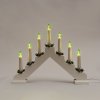 KONSTSMIDE Adventní svícen 2262-210 dřevěný bílý 7x34V 0,2W LED Filament zelený