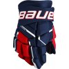 Hokejové rukavice Bauer Supreme M5PRO Navy/Red/White Intermediate 12 palcov