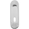 Mušle na posuvné dvere MP OVÁL BB/D - 3665AF (OC - Chróm lesklý), Otvor pre obyčajný kľúč BB, MP OC (chróm lesklý)