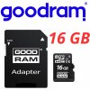GOODRAM MICROSD KARTA 16GB TRIEDA 10 + SD ADAPTÉR