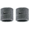 Nike Swoosh Classic potítka na zápästie sivá/čierna 2 ks