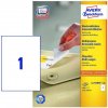 210*297 mm-ové Avery Zweckform A4 hárkové print etikety, biela farba (100 hárkov/balenie)