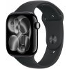 Inteligentné hodinky Apple Watch Series 11 GPS + Cellular 42mm klavírno čierny hliník - čierny športový remienok - M/L (MF854WF/A)