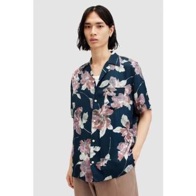 AllSaints Zinnia pánska košeľa voľný strih MS209Z viacfarebná