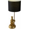 Dekor lampa MONKEY KING zlato čierna