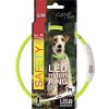 Obojok Dog Fantasy LED nylon zelený 45 cm svietiaci