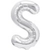 Party Fóliový balón písmeno S strieborný 40 cm