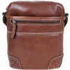SEGALI Pánska kožená taška cez rameno 225577 hnedá