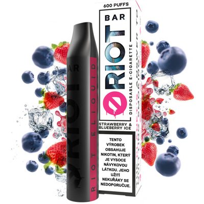 Riot Bar Strawberry Blueberry Ice 10 mg 600 poťahov 1 ks