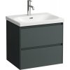 Laufen Lani - skrinka pod umývadlo 60 cm s dvoma zásuvkami, šedá Traffic