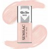 Semilac Krycí báze pod hybridní laky na nehty, poloprůhledná, třpytivá broskvová, 7 ml