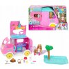 Barbie Chelsea Ružový karavan + bábika Chelsea + 14 doplnkov HNH90