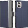 Peňaženkové kožené puzdro Twill na Motorola Moto G13 / G23 / G53 5G - Modrá