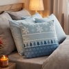 Matějovský Flanelová obliečka s vločkami Santo blue Flanel premium 40x40 cm - možnosť úpravy rozmeru