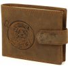 Kožená peňaženka Nordee L895-005 hnedý lev horoskop