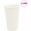 Papierové poháre, 1000 ks, 16oz, 400ml, biele