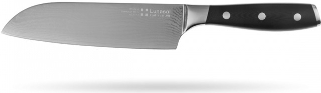 Lunasol Nôž santoku z damaškovej ocele Platinum 18 cm