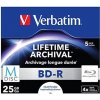 VERBATIM BD-R, M-Disc, 4x, 25GB, printable, 5 ks, jewel