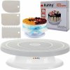 APT AG649D Tortový stojan otočný 28 cm biely (Pohodlné zdobenie a elegantné servírovanie dezertov)