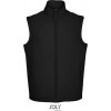 SOL'S | Race BW Men, Pánska 2-vrst. softshell. vesta, čierna, XL