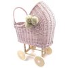 Lilu Lilu Prútený vysoký kočík pre bábiky ružová