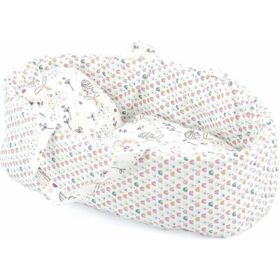 Petitcollin Přenosná taška bílo-růžová pro panenku 36 cm