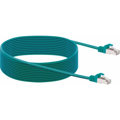 Shwaiger CKG6100 539 CAT6 Ethernetový LAN DSL router patch 1000 MBit/s pre gigabitovú sieť, 10m, zelený