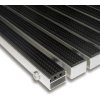 Gumová hliníková čistiace vstupná vonkajšie rohož Alu Standard - 100 x 100 x 2,2 cm
