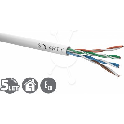 Inštalačný kábel Solarix UTP, Cat5E, vodič, PVC, krabica 305m SXKD-5E-UTP-PVC 27655141