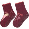 STERNTALER Ponožky protišmykové Víla AIR 2ks v balení dark red dievča veľ. 17/18 cm- 9-12 m