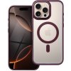 Kryt Matte Mag Cover Case s MagSafe iPhone 16 Pro Max Plum Red