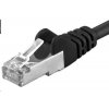 PREMIUMCORD Patch kábel CAT6a S-FTP, RJ45-RJ45, AWG 26/7 3m čierny sp6asftp030C