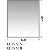 Intedoor Centino 60 x 70 cm CE ZS 60 B