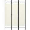 vidaXL s 3 panelmi krémovo biely 120x180 cm