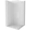 Mexen Velar Duo posuvná sprchová kabína 90 x 80 cm, mráz, biela - 871-090-080-32-20