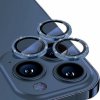 ENKAY sklá s trblietavými rámčekmi na ochranu šošoviek zadného fotoaparátu na iPhone 15 Pro / 15 Pro Max - modrá - možnosť vrátiť tovar ZADARMO do 30tich dní