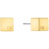 Calvin Klein Minimalistické pozlátené náušnice Geometric 35000246