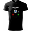 Volejbal volá - Klasické pánske tričko vyššej gramáže - 3XL ( Čierna )