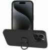 OEM Puzdro SILICONE RING pre IPHONE 15 Pro Max čierne