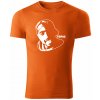T-ričko Tupac Shakur pánske tričko Farba trička: Oranžová, Farba potlače: Biela, Veľkosť: 3XL
